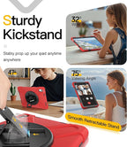 BRAECN for iPad (A16) 11th/10th Generation case 11/10.9 inch 2025/2022 Heavy Duty Shockproof Protective with Pencil Holder Screen Protector 360°Rotating Stand Handle & Shoulder Strap Full Body Cover