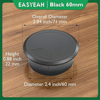 5 Pcs Desk Grommet 2-3/8" / 60 mm, Desk Cord Hole Cover, Cable Grommet ABS Plastic, Desk Hole Grommet for Home & Office Pc, Detachable Adjustable Cable Cord Organizer-Black