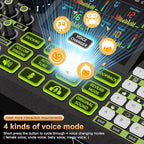 podcast equipment bundle, Live Sound Card with Audio Interface, All-in-One Audio Mixer with Voice Changer, Condenser Microphone for Live Streaming, Singing, Gaming, and Content Creation.