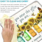 Sunflower and Butterfly Mouse pad Personalized Inspirational Designs Computer Mousepad Office Decoration Accessories Gift Non-Slip Rubber Mouse Pads for Laptop