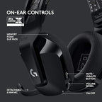 Logitech G733 Lightspeed Wireless Gaming Headset, Suspension Headband, Lightsync RGB, Blue VO!CE Mic, PRO-G Audio – Black, Gaming Headset Wireless, PC, PS5, PS4, Switch Compatible