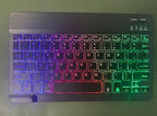 Keyboard Case for Galaxy Tab S6 Lite 10.4 Inch 2024/2022/2020, Slim Lightweight 7 Color Rainbow Backlight Detachable Magnetic Bluetooth Keyboard Cover with S Pen Holder,Black