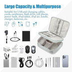 SELLYFELLY Electronics Travel Organizer, Double Layer Cable Organizer Bag Watreproof Electronics Accessories Storage Bag for Cord, Charger, Phone, Power Bank, Hard Drive