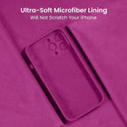 FireNova Designed for iPhone 13 Pro Case, Silicone Upgraded [Camera Protection] Phone Case with [2 Screen Protectors], Soft Anti-Scratch Microfiber Lining Inside, 6.1 inch, Shocking Pink