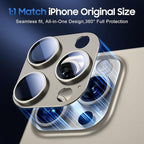 UniqueMe for 3 Pack iPhone 15 Pro/iPhone 15 Pro Max Camera Lens Protector, [Drop Protection] [Case Friendly] Camera Cover Screen [Update New Version] - All-Gold