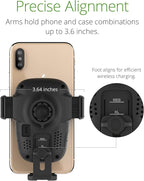 iOttie Auto Sense Qi Wireless Car Charger - Automatic Clamping Wireless Charging CD Slot & Air Vent Phone Mount Combo for Google Pixel, iPhone, Samsung Galaxy, Huawei, LG, and other Smartphones