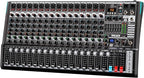 Audio Mixer, TKLBLS Professional 16 Channel DJ Mixer Board with 99-Bit DSP, Sound Board Mixing Console 7-Band EQ Output, USB Audio Interface, Bluetooth 48V Phantom Power For Karaoke Studio Streaming