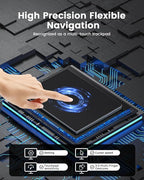 seenda Trackpad, Upgrade Smooth Glass Surface with Multi-Touch, Aluminum Slim USB Wired Win/Mac Touchpad with High Precision Navigation for Windows 10/11 Computer and iMac, MacBook Air/Pro
