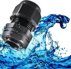 XHF 2 Pcs 3/4" IP68 Strain Relief Nylon Cord Grip NPT Cable Glands Adjustable UL Listed and RoHS Compliant (Black)