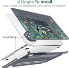 DONGKE for M4 MacBook Pro 16 Inch Case 2024 2023 2021 A3403 A3186 M3 A2991 M2 A2780 M1 A2485 Pro/Max Chip, Plastic Hard Shell Case & Keyboard Cover for Mac Pro 16 with Touch ID, Black Garden Florals