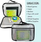 4PC Large Mesh Storage Bag for Board Games, Puzzles, Toys, Supplies, Zippered Bags for Organization Compatible with Legos and Doll Storage (4pc Mesh Bags)