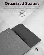 Lenovo Slim Laptop Sleeve 14 Inch Notebook/Tablet - Compatible with MacBook Air/Pro - Eco-Friendly Lightweight Case with Accessory Pocket & Magnetic Closure - Grey