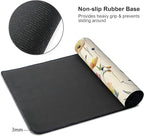 Wild Flowers Large Mouse Pad,Gaming Keyboard Desk Pad,Extended Mouse Mat Non-Slip Rubber Base with Stitched Edges for Office Game Home XL 31.5"x11.8"