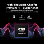 KHADAS Tea Portable Headphone Amplifier,DAC Magnetic Amplifier Bluetooth 5.0 HiFi Hi-Res USB DAC 32bit/384KHz, 1160mAh Battery ESS ES9281AC Pro Qualcomm QCC5125 LDAC/aptX HD, PCM, DSD, MQA(Grey)