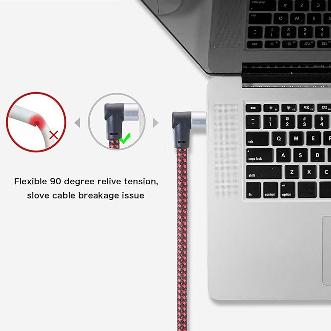 Male to Male Audio Cable 20Ft, 90 Degree TRRS 3.5mm 4 Pole Nylon Braided Stereo Aux Cable for Headphones, PS4, Phone, Tablets, Headset, PC, Laptop and More (20Ft)