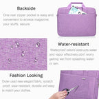 Voova Laptop Bag Case 15 15.6 16 Inch, Computer Sleeve Messenger Bag with Shoulder Strap Expandable Waterproof Business Briefcase for Men Women to Work Travel School, Fit 14-16 Inch Laptop, Lavender
