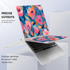 Case for MacBook Air 15 Inch 2025 2024 2023 Release M4 A3241 M3 A3114 M2 A2941, Hard Shell with Screen Protector & Keyboard Cover, Compatible with Touch ID, Flowers Print