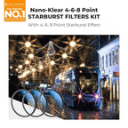K&F CONCEPT 82mm Star Filters Kit (3pcs) 4 Points 6 Points 8 Points Cross Screen Starburst Filters Set -18 Layer Coating Ultra Slim Optical Glass Camera Lens Filter with 3 Cleaning Cloth