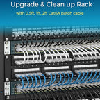 Rapink Patch Cables Cat6/ Cat6a 7ft (24 Pack) Slim, Cat6a Ethernet Patch Cable 10G Support, Snagless Cat 6 Patch Cable for Patch Panel to Switch, Flexiable Cat6 Ethernet Cable Red