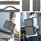 Hseok Laptop Case 15 15.6 16 inch Sleeve with Handle and Hidden Strap,Compatible with MacBook Pro 15.4 16, 360° Protective PC Briefcase with 4 Pockets for Laptop Accessory,Easy to Carrying, Grass ash