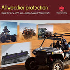 Pyle 32" Powered ATV/UTV Soundbar System, 200W Bluetooth Speakers with Built-in Amplifier, Waterproof and Weatherproof, Wireless BT Streaming and Auxiliary Input, LED Lights