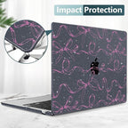 TWOLSKOO Compatible with M4 MacBook Air 15 inch Case 2025-2023 Released Model M4 A3241 M3 A3114 M2 A2941, Plastic Hard Shell & Screen Protector & Keyboard Cover & Type C Adapter, Sparkly Bows
