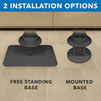 Mount-It! Anti-Theft Floor Stand Compatible with iPad, Contact-Less Kiosk with Universal Enclosure for iPads, Adjustable Locking Secure Tablet Mount for iPad Gen 7 to 10, Pro, Air, Black