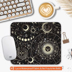 Square Mouse Pad Moon Sun, Personalized Premium-Textured Custom Mouse Mat Design, Washable Mousepad Cloth, Non-Slip Rubber Base Computer Mouse Pads for Wireless Mouse