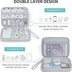 CILLA Electronics Organizer Travel, Travel Cord Organizer Case, Compact Electronics Accessories Bag for Cable, Cord, Charger, Phone