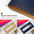 AFIING Dual-Sided Desk Pad, Natural Cork & PU Leather, Desk Mat Protector Non-Slip, Waterproof, Easy Clean,Large Mouse mats for Office and Home Work(Blue, 31.5"x17")