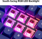 Keychron Q3 RGB Tenkeyless Layout QMK/VIA Programmable Macro Hot-swappable Wired Custom Mechanical Keyboard with Gateron G Pro Blue Switch Double Gasket Compatible with Mac Windows Linux (Blue)