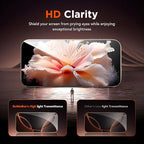 GolbinBox 3-Pack Privacy Screen Protector for iPhone 15/16 6.1 Inch,Military-Grade Shatterproof Anti-Spy HD Tempered Glass with Installation Tray,Dust and Bubble Free,9H Hardness,Anti - Fingerprint