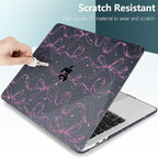 TWOLSKOO Compatible with MacBook Pro 13 inch Case 2023-2016 A2338 M2/M1 A2251 A2289 A2159 A1989 A1706, Plastic Hard Shell Cover & Keyboard Skin & Screen Protector, Sparkly Bows
