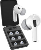 Foam Masters Ultra-Premium Memory Foam Ear Tips for AirPods Pro 1st & 2nd Gen | 3 Pairs | Black Magic Ver 6.0 | Secure | Comfort | Better Noise Cancel | Replacement Buds – Gray, Assorted S/M/L