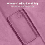 FireNova Designed for iPhone 13 Case, Silicone Upgraded [Camera Protection] Phone Case with [2 Screen Protectors], Soft Anti-Scratch Microfiber Lining Inside, 6.1 inch, Lilac Purple