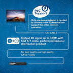 OREI 8X8 4K HDMI Matrix Switcher Extender - HDBaseT UltraHD 4K @ 60Hz 4:4:4 Over Single CAT5e/6/7 Cable with HDR, CEC & IR Control, RS-232 - Up to 400 Ft - Additional 8 Loop Out - 8 Receivers