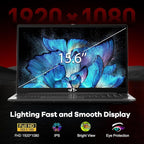 NIMO 15.6" IPS FHD-Gaming-Laptop, AMD Ryzen 5 6600H 6-Cores 660M GPU 32GB DDR5 RAM 1TB SSD(Beat i7-1165G7, Up to 4.5GHz) Computer with 100W GaN Type C Fingerprint Backlit Keyboard Win 11