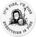 ITNRSIIET Round Mouse Pad with Stitched Edge Premium-Textured Waterproof Non-Slip Rubber Base Desktop Protection Mat Diameter 8.7 inches, Humorous Tombstone