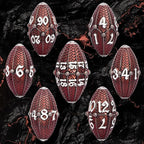 ARUOHHA DND Metal Dice Black Red Dragon Egg Dice with Metal Box, Role Playing Game RPG Polyhedral D and D Dice Set D20 D12 D10 D8 D6 D4
