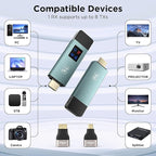 Wireless Hdmi Transmitter and Receiver, Wireless HD Extender Plug & Play Portable 2.4G/5G with LED Screen Wireless Hdmi Kit for Streaming Video and Audio to Monitor from Laptop/Pc/Tv Box/Projector