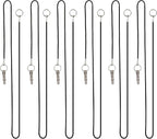The Friendly Swede Micro-Knit Stylus Pen for Touchscreen — 6-Pack Hybrid Fiber Tip Universal Capacitive Stylus Pen for iPad; Lanyards & Cleaning Cloth - Hot Pink/Aqua Blue/Green/Dark Blue/Red/Purple