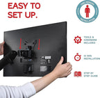 Dual Monitor Stand, Dual Monitor Arm, Dual Monitor Mount vesa Mount, up to 32 inch Monitor Desk Mount, soporte Monitor arms & Monitor Stands for 2 Monitors, Dual Monitor Riser Stand