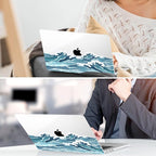 TWOLSKOO Compatible with M4 MacBook Air 15 inch Case 2025-2023 Released Model M4 A3241 M3 A3114 M2 A2941, Plastic Hard Shell & Screen Protector & Keyboard Cover & Trackpad Film, Ocean