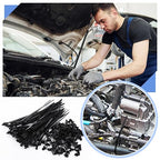 200pcs Car Wire Loom Routing Clips Push Mount Cable Tie Assortment 15 Sizes Car Harness Routing Clips Universal Wiring Harness Clip Replacement Parts for Automotive