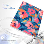 Case for MacBook Pro 13 inch with/Without Touch Bar (2016-2022, M2 A2338 M1 A2289 A2251 A2159 A1989 A1706 A1708), Hard Shell + Keyboard Cover + Dust Plug, Flowers Print