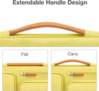 MOSISO 360 Protective Laptop Case 13.3 inch, 13-13.3 inch Laptop Sleeve Compatible with MacBook Air/Pro 13 / Pro 14,HP Dell Acer ASUS,Side Open Carrying Case with 4 Zipper Pockets&Handle, Yellow