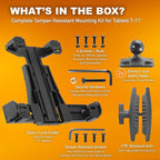 iBOLT TabDock Dock'n Lock Bizmount- Heavy Duty Industrial Composite Locking Drill Base Mount for All 7" - 10" Tablets- for Trucks/Vehicles/Wall Mount: Great for ELD, Fleets, and Restaurants