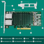 PCIE X8 Interface to 2X 10Gbps RJ45 Ports Network Adapter, Intel X540-AT2 Ethernet Controller, 2X 10GbE RJ45 Interface PCIE NIC Card, PCI Express 10GbE Converged Network Adapter (X540T2)