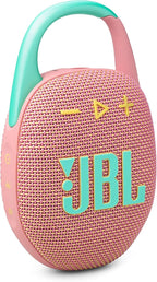 JBL Clip 5 - Ultra-Portable, Waterproof & Dustproof Bluetooth Speaker, Big Pro Sound with Punchy bass, Integrated Carabiner, Up to 12 Hours of Play, Made in Part with Recycled Materials (Pink)