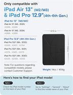 MOFT Dynamic Folio Case for iPad Air 13 Inch M3/M2 (2025/2024), iPad Pro 12.9 6th/5th/4th Gen, Silm Magnetic Stand Case with 20+ Viewing Angles, Auto Wake/Sleep, Jet Black